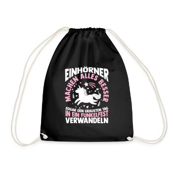 Licorne - Sac de sport léger - noir - Devant