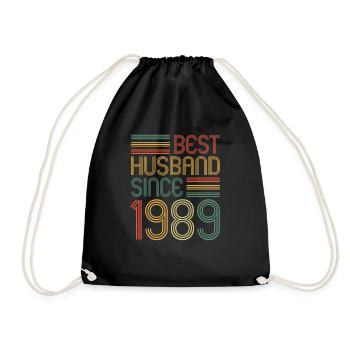 Meilleur mari depuis 1989 35e anniversaire de mariage - Sac de sport léger - noir - Devant