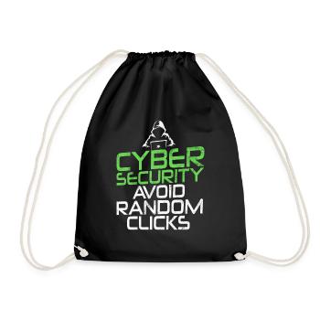Cyber-sicherheits-hacker-hacking - Turnbeutel - Schwarz - Vorne
