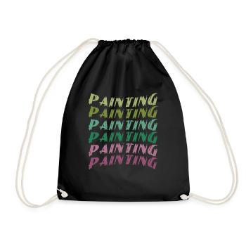 Peinture Peinture Coulée Vernis Construction Peinture - Sac de sport léger - noir - Devant