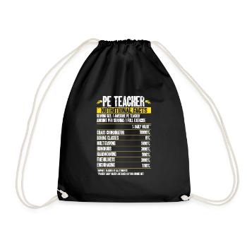 Sportlehrer Sport Lehrer Sportunterricht - Turnbeutel - Schwarz - Vorne