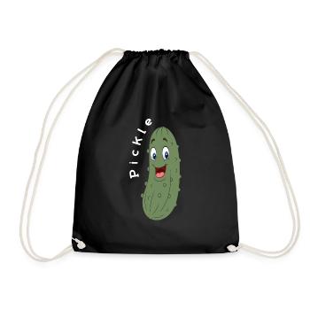 Gurke Gurken Food Liebhaber Gurken Liebhaber - Turnbeutel - Schwarz - Vorne