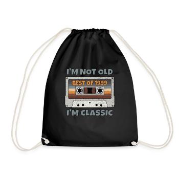 I'M NOT OLD I'M CLASSIC BETS OF 1999 Vintage gift - Drawstring Bag - black - Front