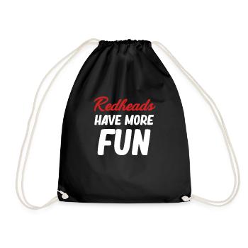 Redheads Have More Fun British-Irish St. - Drawstring Bag - black - Front