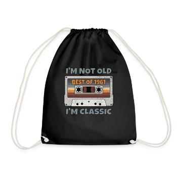 JE NE SUIS PAS VIEUX, JE SUIS CLASSIQUE MEILLEUR DE 1961 cadeau Vintage - Sac de sport léger - noir - Devant