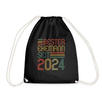 Meilleur mari depuis 2024 1er anniversaire de mariage - Sac de sport léger - noir - Devant