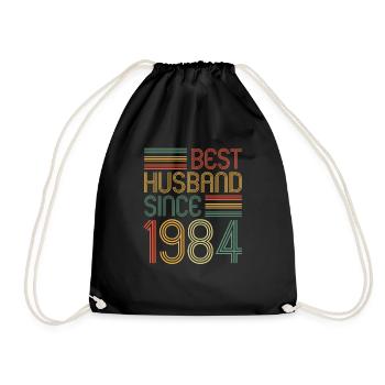 Meilleur mari depuis 1984 40e anniversaire de mariage - Sac de sport léger - noir - Devant