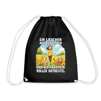 T-shirt drôle de propriétaire de chien Maman chien - Sac de sport léger - noir - Devant