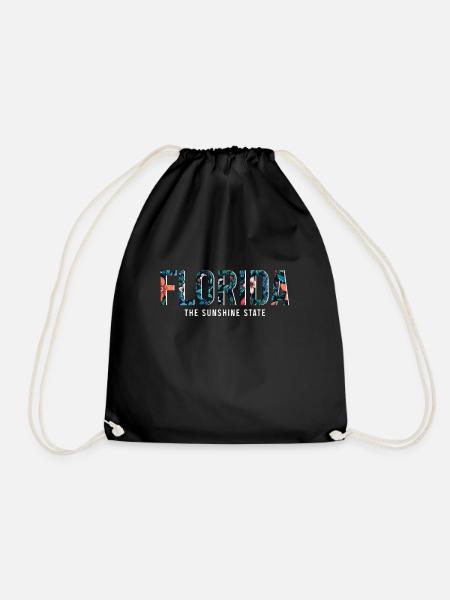 Florida Souvenir USA Amerika - Turnbeutel - Schwarz