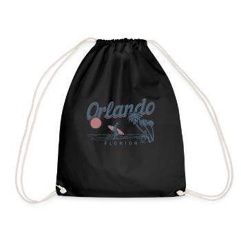 Orlando Florida Souvenir USA Amerika - Turnbeutel - Schwarz - Vorne