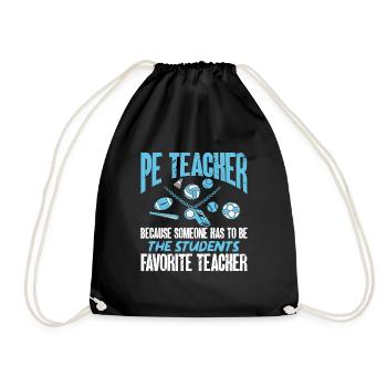Physical Education Teacher Physical Education Teacher - Drawstring Bag - black - Front