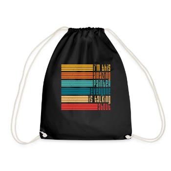 Je suis ce peintre incroyable peinture murale artistique - Sac de sport léger - noir - Devant