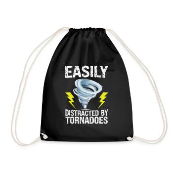 Drôle Tornade Hurricane Weather Chaser - Sac de sport léger - noir - Devant