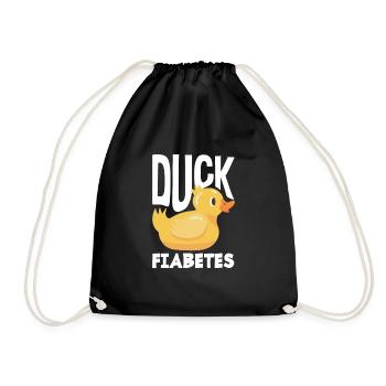 T1D Diabetes Type 1 Diabetic Gift - Drawstring Bag - black - Front