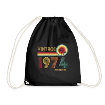 50. Geburtstag Jahrgang 1974 Klassischer Geburtstag 50 ja - Turnbeutel - Schwarz - Vorne
