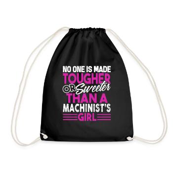Machinist No One Is Sweeter Than a Machinist Girl - Drawstring Bag - black - Front