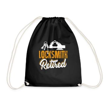 Locksmith Retired Locksmith - Drawstring Bag - black - Front