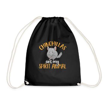 Chinchilla - Drawstring Bag - black - Front
