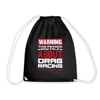 Drôle de voiture de course de voiture de course cadeau - Sac de sport léger - noir - Devant