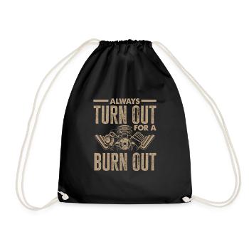 Drôle de voiture de course de voiture de course cadeau - Sac de sport léger - noir - Devant