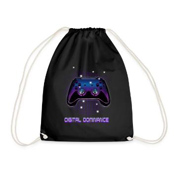 Gamers Video Gaming Geek Console Contrôleur de jeu - Sac de sport léger - noir - Devant