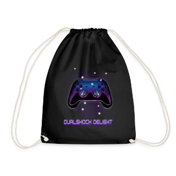 Gamers Video Gaming Geek Console Game Controller - Drawstring Bag - black - Front
