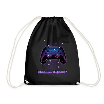 Gamers Video Gaming Geek Console Game Controller - Drawstring Bag - black - Front