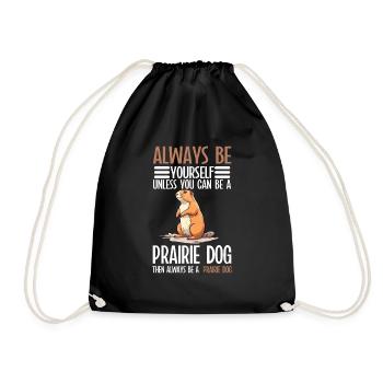 Funny Prairie - Chien amant drôle de rongeur - Sac de sport léger - noir - Devant