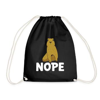 Funny Prairie - Chien amant drôle de rongeur - Sac de sport léger - noir - Devant