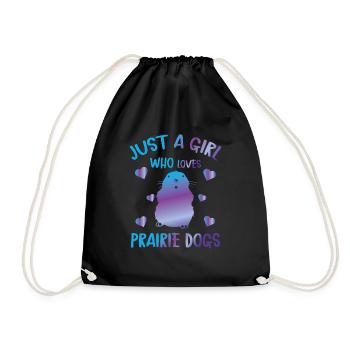 Funny Prairie - Chien amant drôle de rongeur - Sac de sport léger - noir - Devant