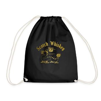 Scotch Whiskey Scotland Scottish - Drawstring Bag - black - Front