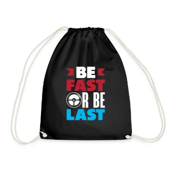 Funny Car Racing Car Racing Gift - Drawstring Bag - black - Front