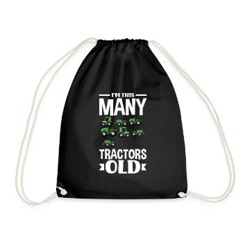 7e anniversaire tracteur 7 ans chemise d’anniversaire - Sac de sport léger - noir - Devant