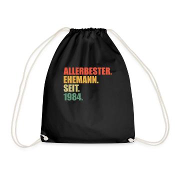 Meilleur mari depuis 1984 40e anniversaire de mariage - Sac de sport léger - noir - Devant