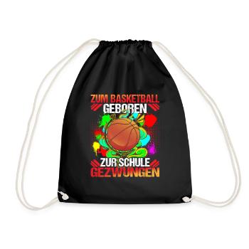 Basketball Basketballspieler Zur Schule gezwungen - Turnbeutel - Schwarz - Vorne