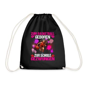 Basketball Basketballspieler Zur Schule gezwungen - Turnbeutel - Schwarz - Vorne