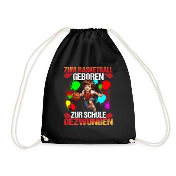Basketball Basketballspieler Zur Schule gezwungen - Turnbeutel - Schwarz - Vorne