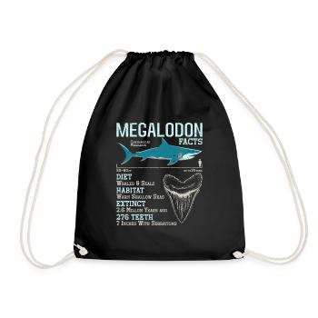 Biologie du requin mégalodon Amoureux des requins de mer - Sac de sport léger - noir - Devant