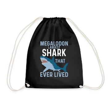Biologie du requin mégalodon Amoureux des requins de mer - Sac de sport léger - noir - Devant