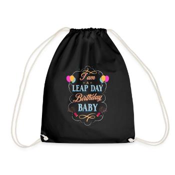 Leap Year Legend Celebration February 29 Birthday - Drawstring Bag - black - Front