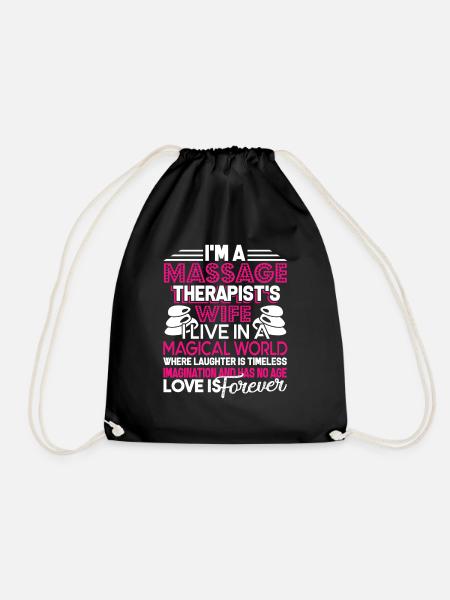 Massage Therapist Massage Therapist's Wife - Drawstring Bag - black