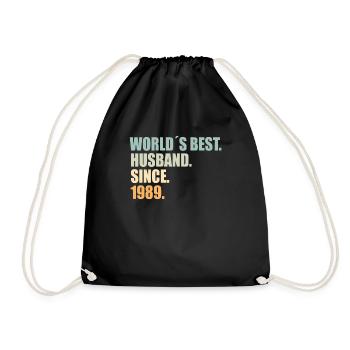 Meilleur mari depuis 1989 35e anniversaire de mariage - Sac de sport léger - noir - Devant