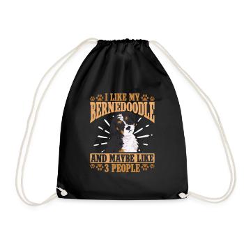 Chien Bernedoodle - Sac de sport léger - noir - Devant