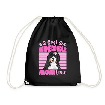 Chien Bernedoodle - Sac de sport léger - noir - Devant