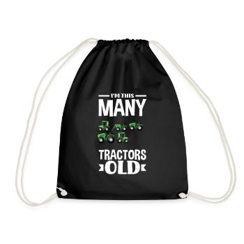 5e anniversaire tracteur 5 ans chemise d’anniversaire - Sac de sport léger - noir - Devant