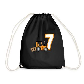 7e anniversaire tracteur 7 ans chemise d’anniversaire - Sac de sport léger - noir - Devant