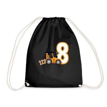 8e anniversaire tracteur 8 ans chemise d’anniversaire - Sac de sport léger - noir - Devant
