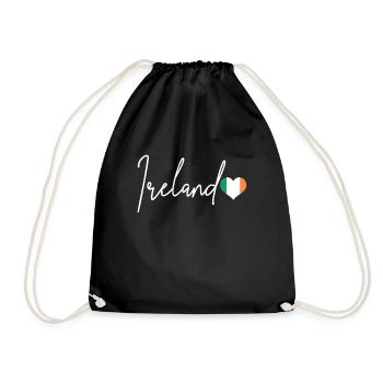 Ireland Dublin UK Irish Souvenir Gift - Drawstring Bag - black - Front