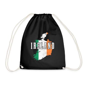 Ireland Dublin UK Irish Souvenir Gift - Drawstring Bag - black - Front