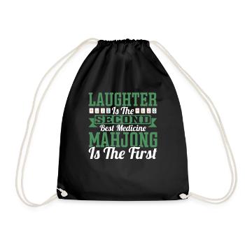 Cadeau pour les fans de Mahjong - Sac de sport léger - noir - Devant